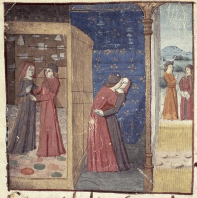 Beso, de Les Cent Nouvelles Nouvelles, 1462 de French School