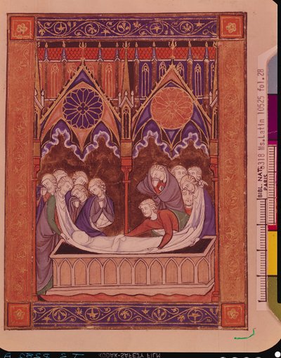 El entierro de Jacob en Canaán, del Salterio de San Luis, c.1258-70 de French School