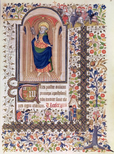 San Pedro, de las Horas de Margarita de Orleans, c.1426 de French School