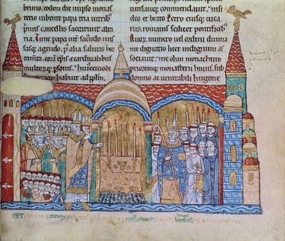 La consagración de la iglesia en Cluny por el Papa Urbano II (1042-99) en noviembre de 1095 de French School