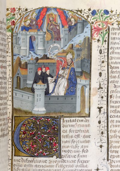 Jerusalén y Babilonia, de La Ciudad de Dios por San Agustín de French School