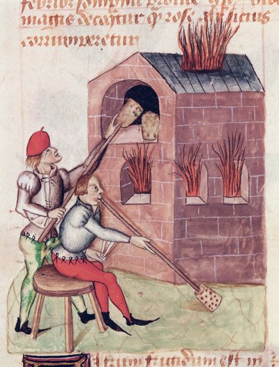 Sopladores de vidrio, de Tractatus de Herbis por Dioscorides de French School
