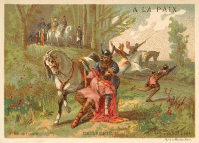 Asesinato de Chilperico I, rey franco de Neustria, 584 de French School