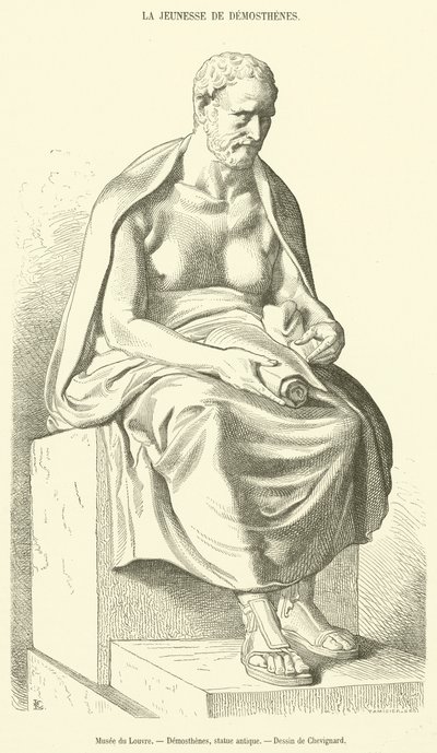 Museo del Louvre, Demóstenes, estatua antigua de French School