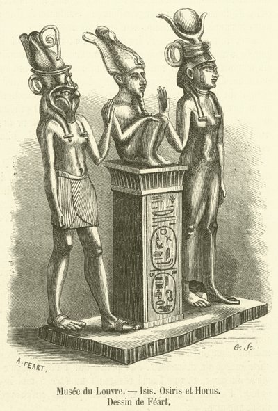 Museo del Louvre, Isis, Osiris y Horus de French School