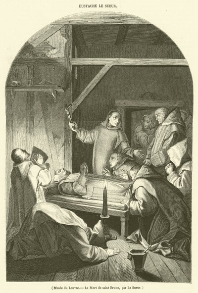Museo del Louvre, La Muerte de San Bruno de French School