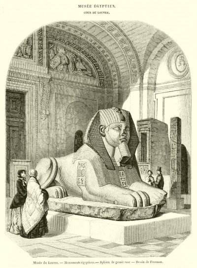 Museo del Louvre, Monumentos egipcios, Esfinge de granito rosa de French School