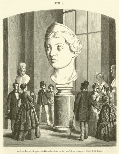 Museo del Louvre, Escultura, Cabeza colosal de Lucilla, emperatriz romana de French School