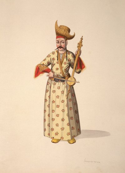 Músico, período otomano, tercer cuarto del siglo XVIII de French School