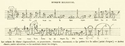 Música religiosa (grabado) de French School