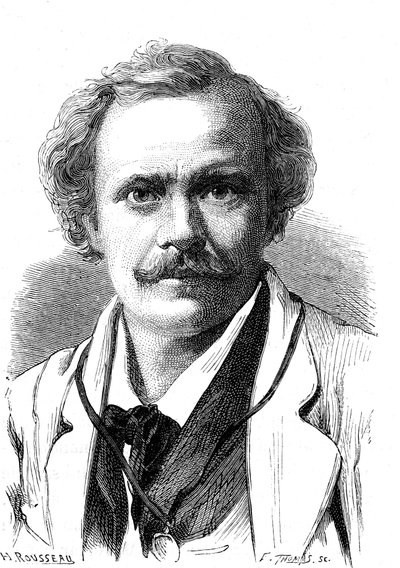 NADAR (Gaspard Félix TOURNACHON) (1820-1910), escritor, dibujante, aeronauta y fotógrafo francés. Grabado 1867 de French School
