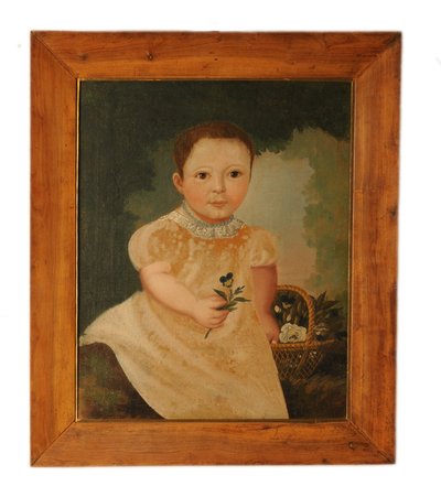 Retrato ingenuo de un niño de French School