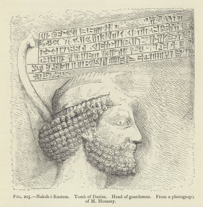 Naksh-i-Rustem, Tumba de Darío, Cabeza de guardia de French School