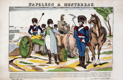 Napoleón en Montereau 28 de febrero de French School