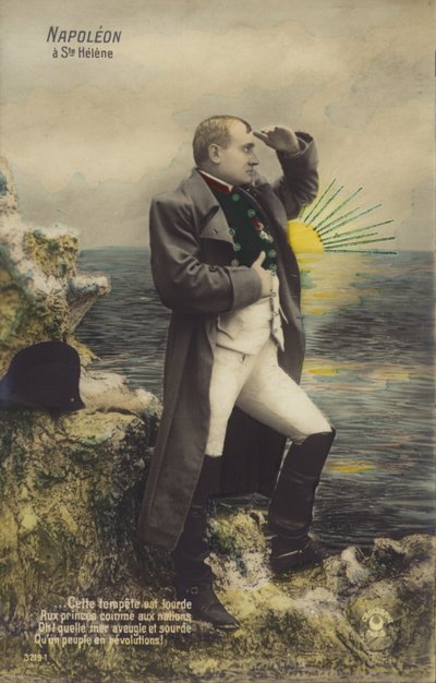 Napoleón Bonaparte (litografía en color) de French School