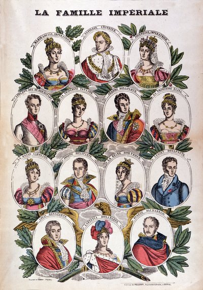Napoleón Bonaparte y su familia de French School