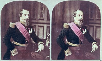 Napoleón III (1808-73), c.1860, fotografía estereoscópica coloreada tomada entre 1860 y 1870 de French School
