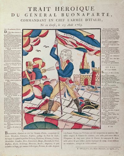 Napoleón I (1769-1821) en el Puente de Arcola, 17 de noviembre de 1796, siglos XVIII-XIX de French School