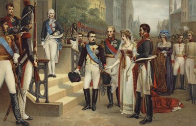 Napoleón I y la Reina de Prusia de French School