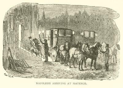 Napoleón llegando a Maguncia de French School