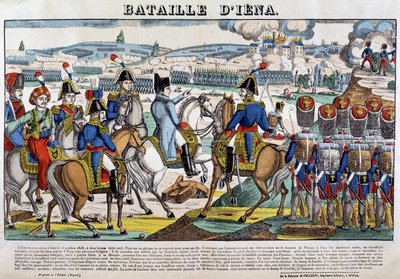 Napoleón en la Batalla de Jena (13/10/1806) - imagen de Epinal de French School