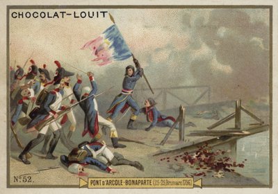 Napoleón en la Batalla del Puente de Arcole, Italia, Guerras Revolucionarias Francesas, 15-17 de noviembre de 1796 de French School