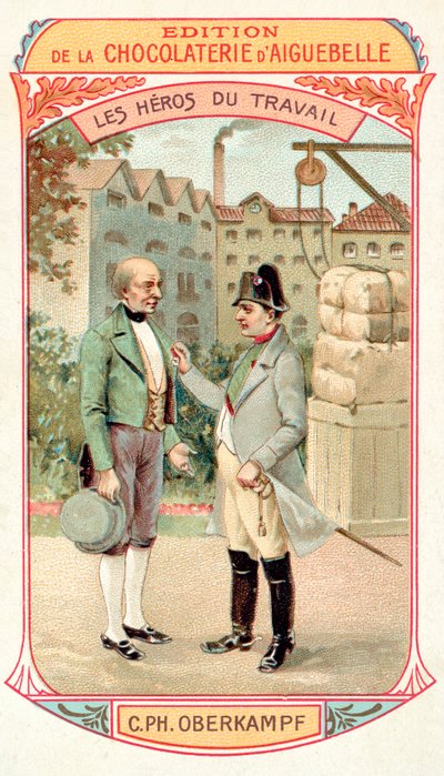 Napoleón otorgando la Legión de Honor al industrial francés Christophe-Philippe Oberkampf, 1806 de French School