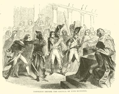 Napoleón ante el consejo de los quinientos de French School