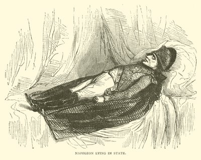 Napoleón en capilla ardiente (grabado) de French School
