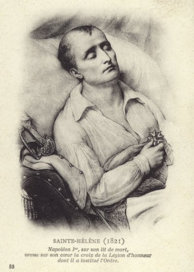 Napoleón en su lecho de muerte de French School