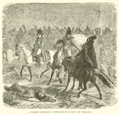 Napoleón sorprendido en Brienne por un grupo de cosacos de French School