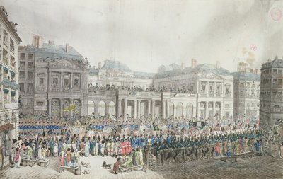 Procesión de coronación de Napoleón pasando por el Consejo de Estado, 2 de diciembre de 1804 de French School