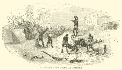 Pelea de nieve de Napoleón en Brienne de French School