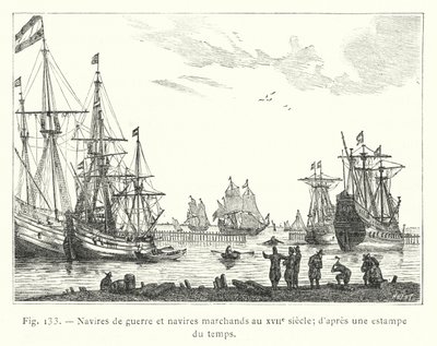 Navires de guerre et navires marchands au XVIIe siecle; d
