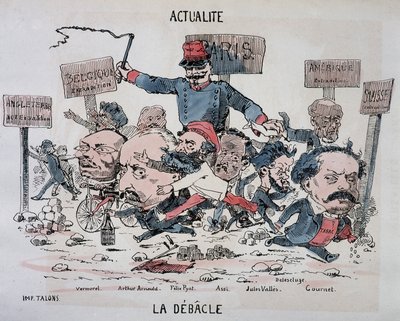 Noticias: La debacle: Vermorel, Arnould, Pyat, Assi, Vallès, Delescluze y Gournet al final de la Comuna de French School