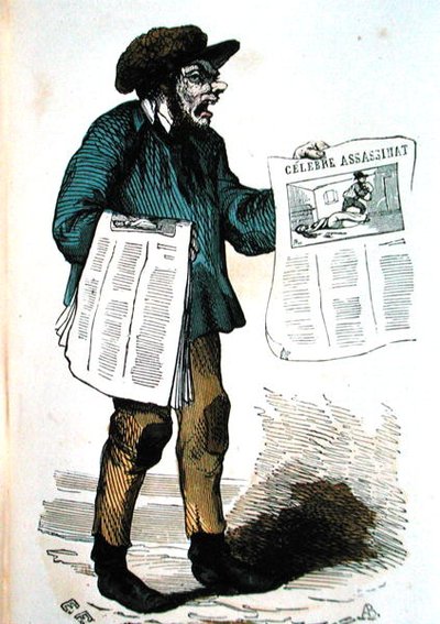 Vendedor de periódicos de French School