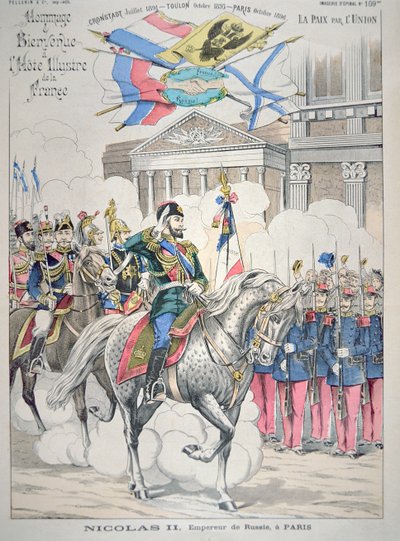 Nicolás II visita París en octubre de 1896 de French School