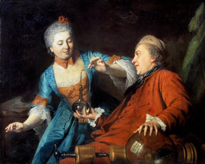 Nicolas Bergeat (1733-1815) y Madame de Maisoncel realizando un experimento en física Pintura anónima de la Escuela Francesa. 1770. de French School