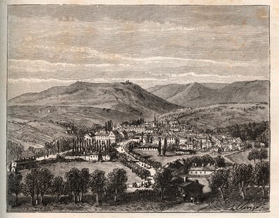 Niederbron-les-Bains en Alsacia - grabado en “La Francia ilustrada: geografía, historia, administración estadística” por V.A. Malt-Brown. 1884 de French School