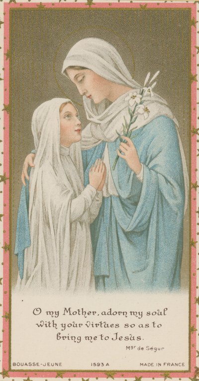 Oh Madre mía, adorna mi alma con tus virtudes para llevarme a Jesús de French School