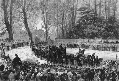 Funerales de Napoleón III en Chislehurst en 1873. de French School