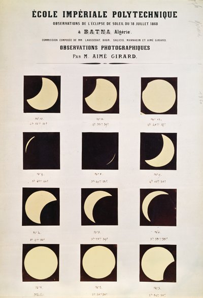 Observación de un eclipse solar en Batna, Argelia, 18 de julio de 1860 de French School