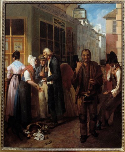 Oficina de la Lotería Real bajo la Restauración Pintura anónima del siglo XIX París, museo Carnavalet de French School