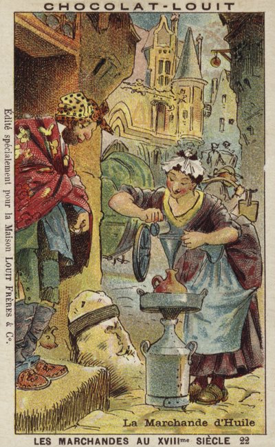 Vendedor de aceite, siglo XVIII de French School