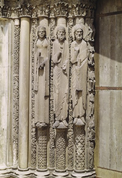 Figuras del Antiguo Testamento, del portal real de la fachada oeste, c.1145-50 de French School