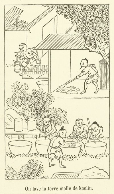 Lavado de la tierra blanda de caolín de French School