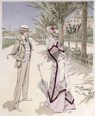 En el Paseo de los Ingleses, Niza, febrero de 1899 de French School