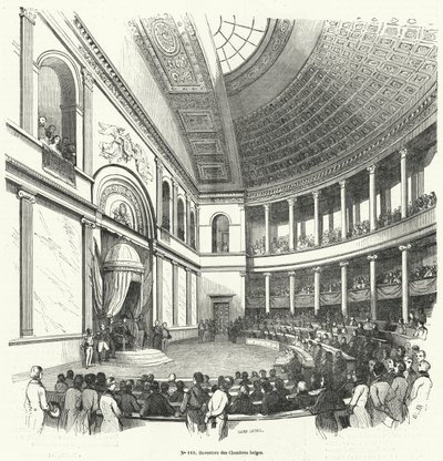 Apertura de la Cámara de Representantes, la cámara baja del parlamento belga de French School