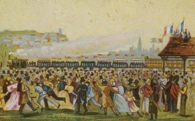Apertura del primer ferrocarril francés, 1832 de French School