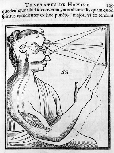 Oftalmología: el ojo y la vista. De “Tractatus de Homine” por René Descartes de French School